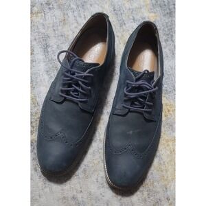 Cole Haan Men's Original Grand Wingtip Oxford Suede Shoes Blue C26473 Size 11 W